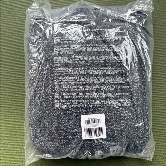 Old Navy Shaker Knit Crewneck Sweater XXL Gray NWT Cozy Chunky - Picture 4 of 6